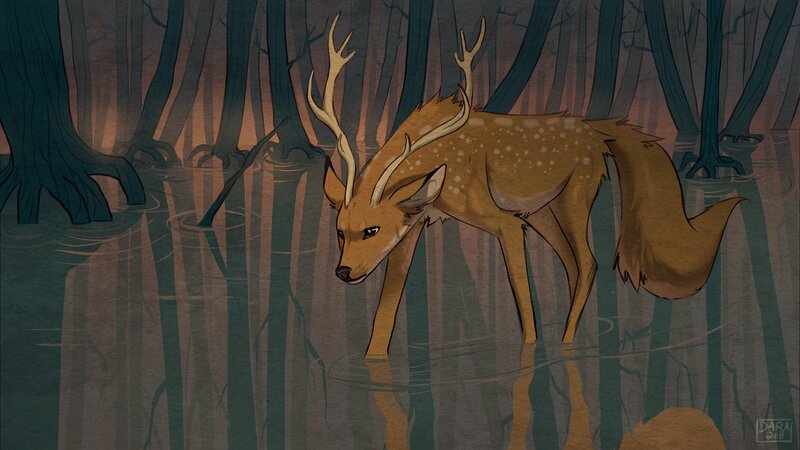 Deer in Swamp