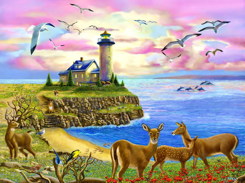 Deer Near Lighthouse