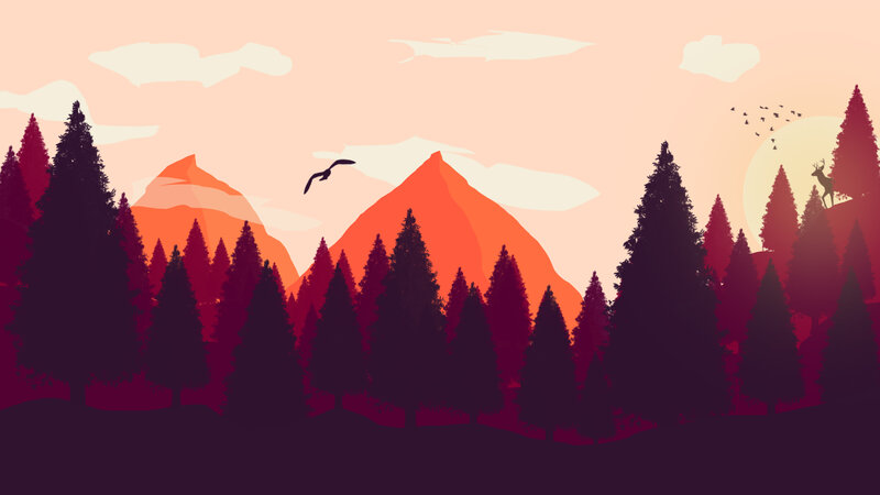 Deer on Mountain Peak