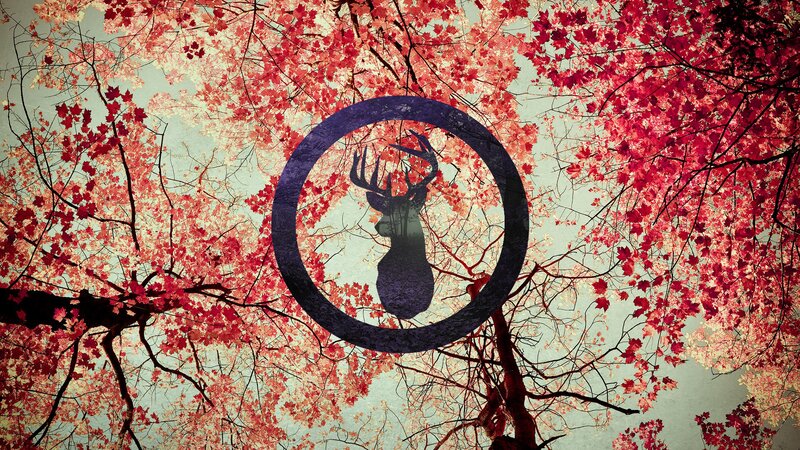 Deer Silhouette in Circle