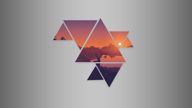Deer Silhouette in Mountains — Orange