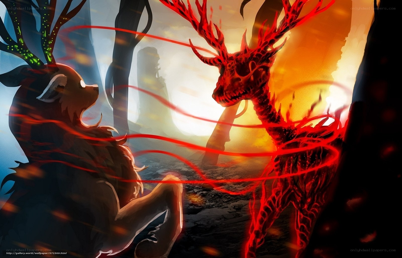Deer spirit confrontation