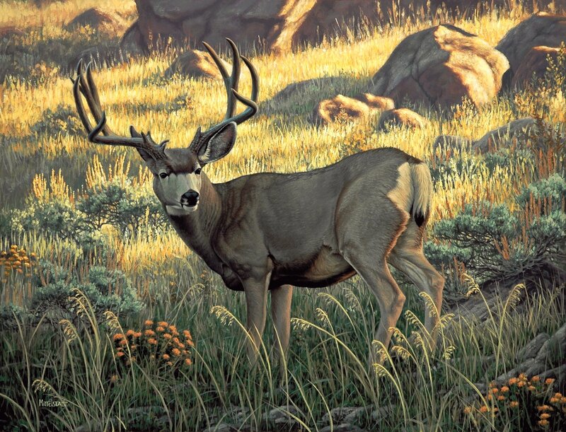 Deer with Antlers — Brown