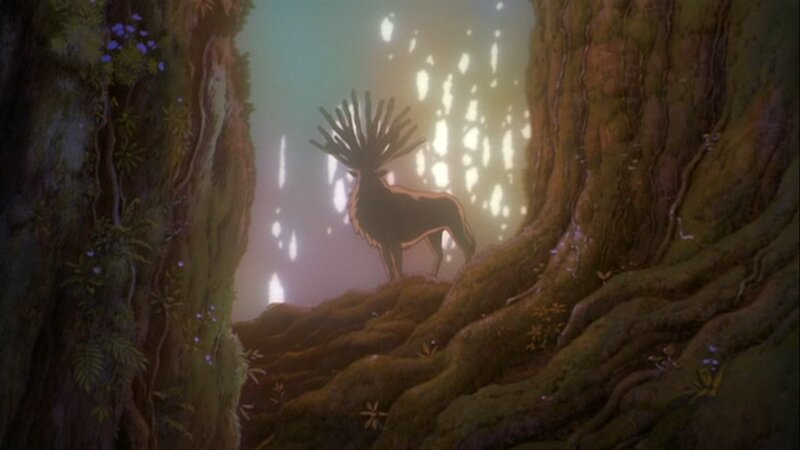 Deer with Antlers — Green, Serene, Anime