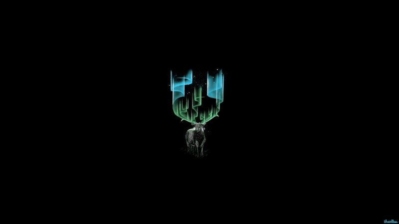 Deer with Aurora Antlers