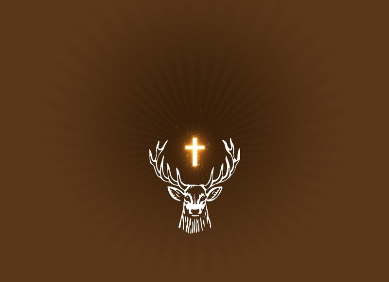 deer with glowing cross