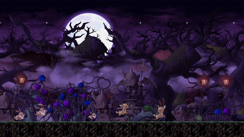 Deers in a Dark Forest