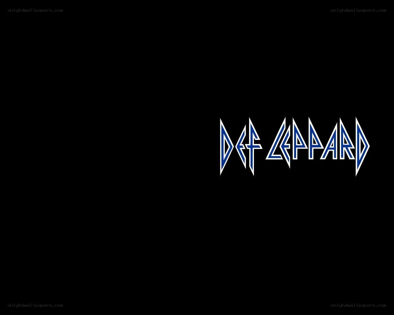 Def Leppard logo on black