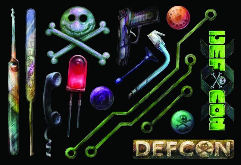 Defcon Logo with Items