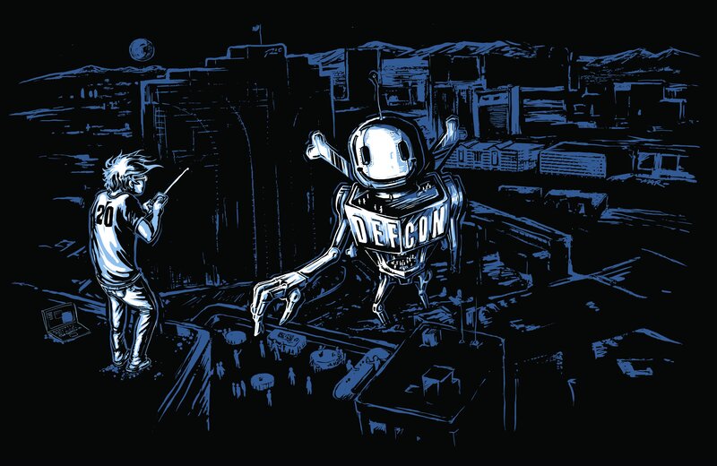 Defcon robot and hacker