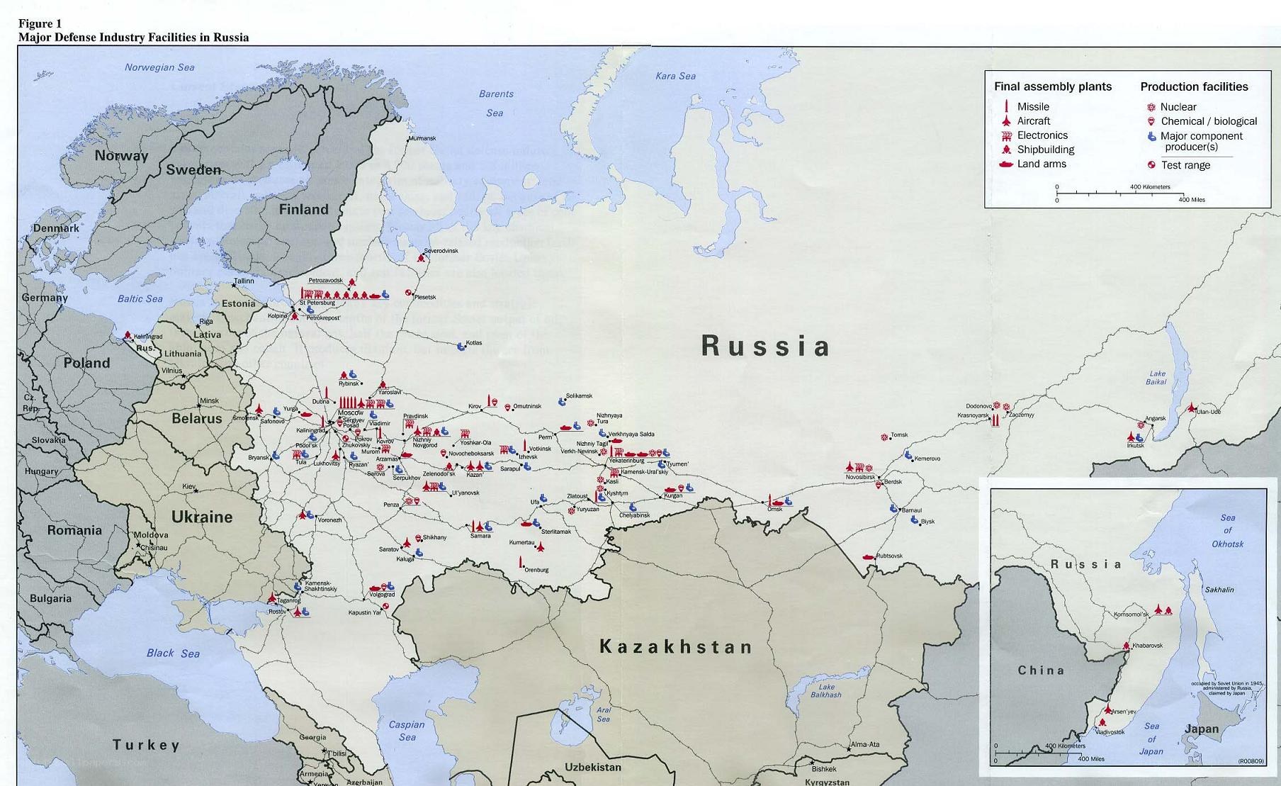 Defense Industry Facilities in Russia