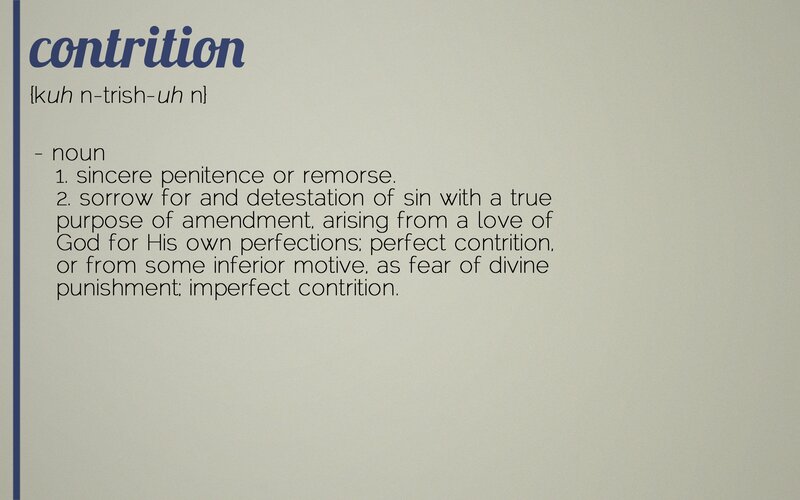 Definition of Contrition