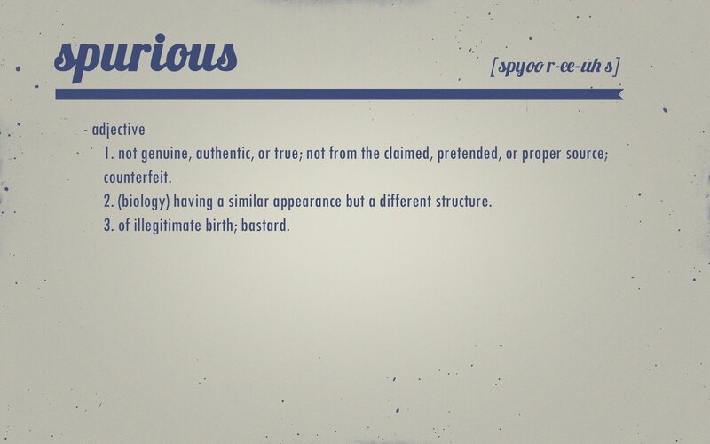 Definition of Spurious
