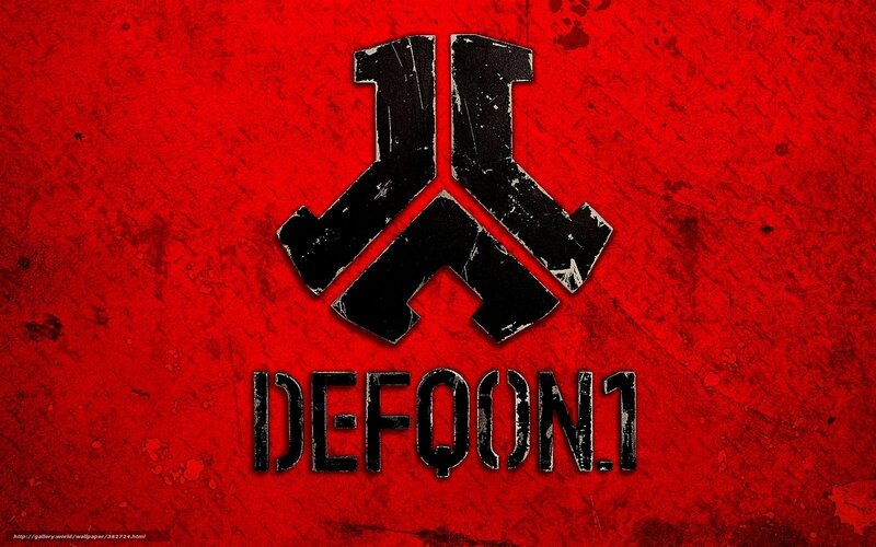 Defqon.1 logo on red background