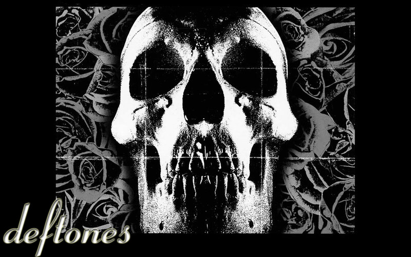 Deftones album art with skull