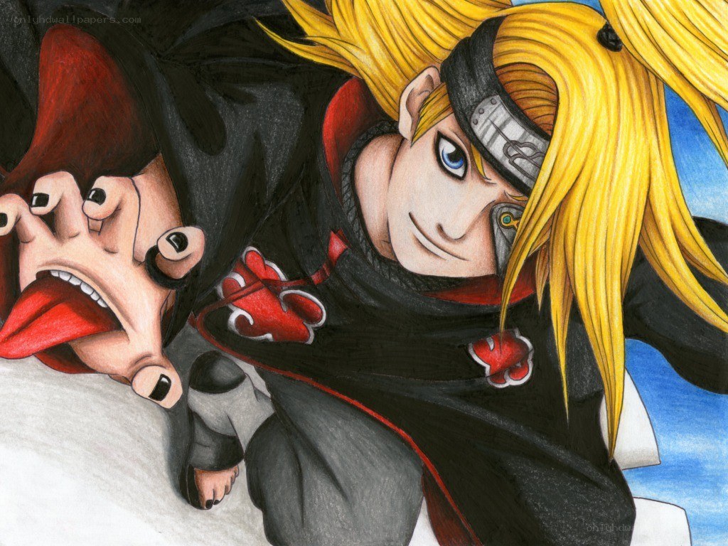 Deidara and Tobi in action