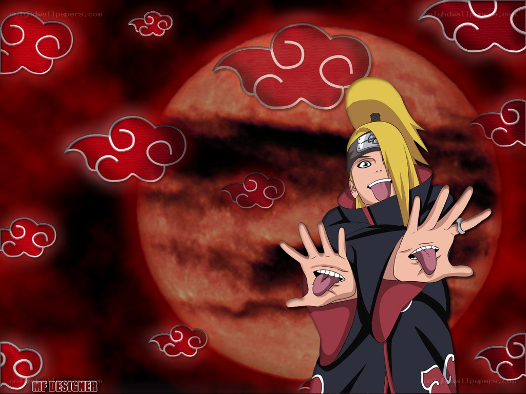Deidara with tongue out