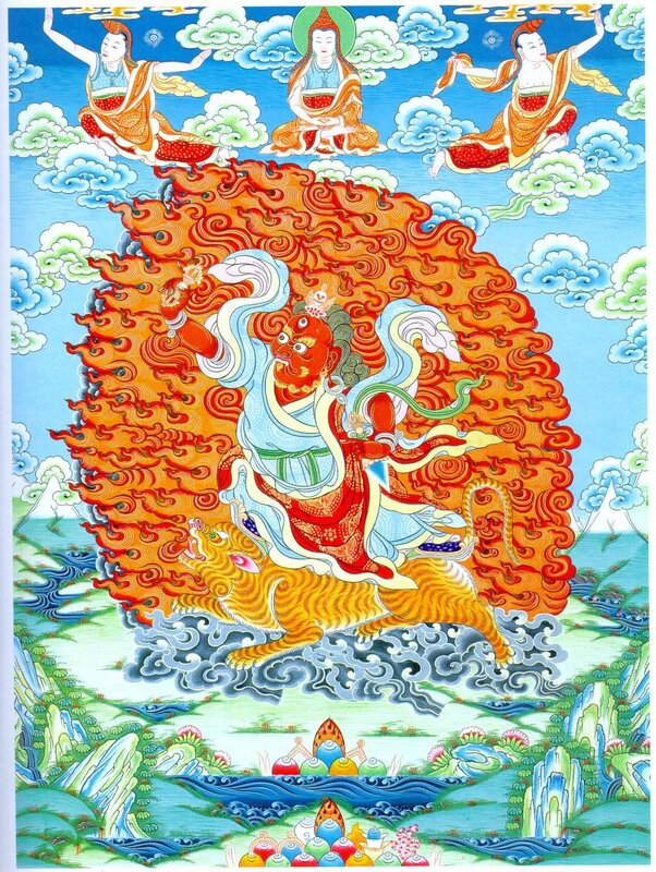 Deity Riding Tiger