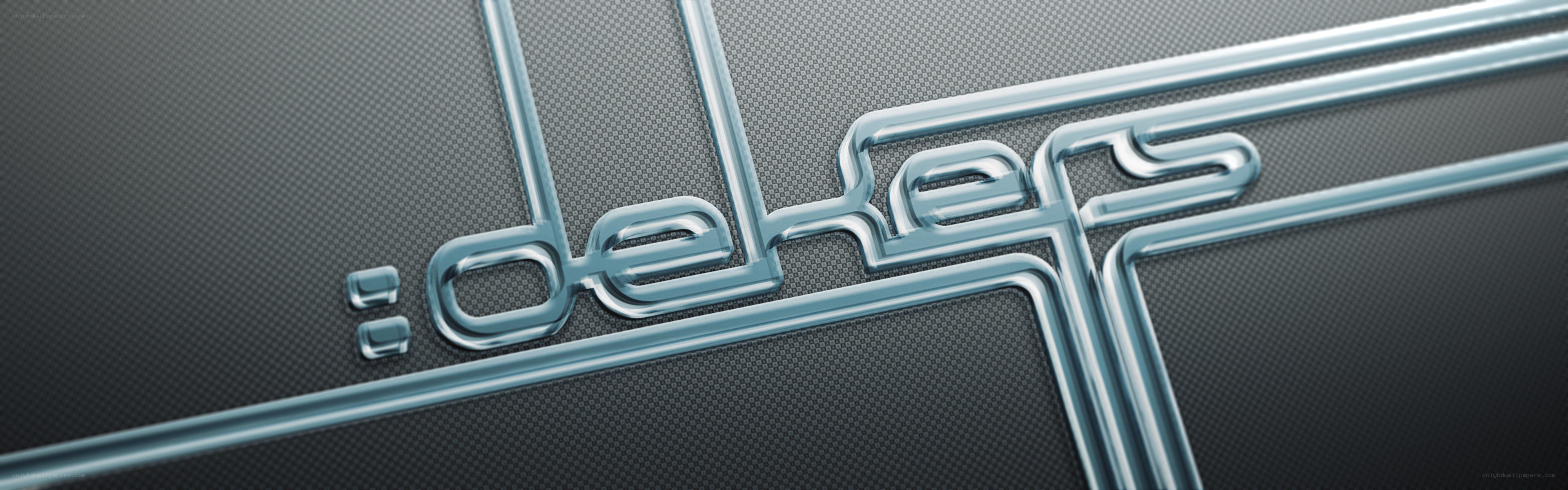 DeleF logo on carbon fiber