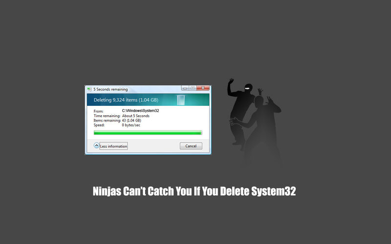 Deleting System32