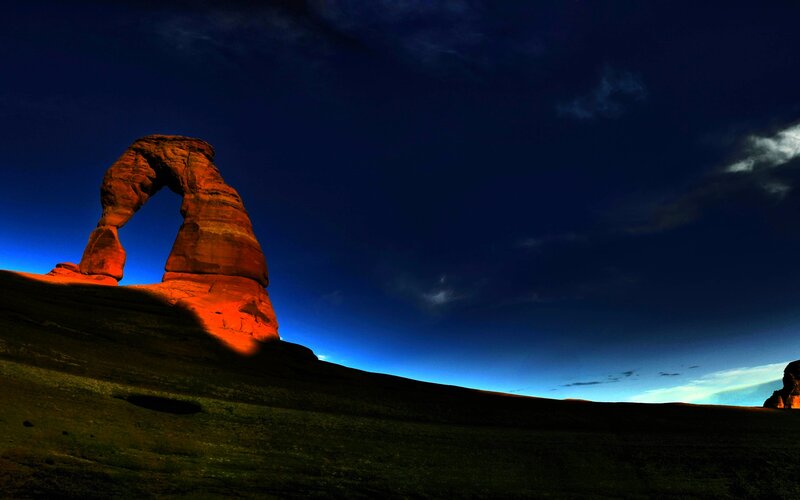 Delicate Arch at Dusk — Blue