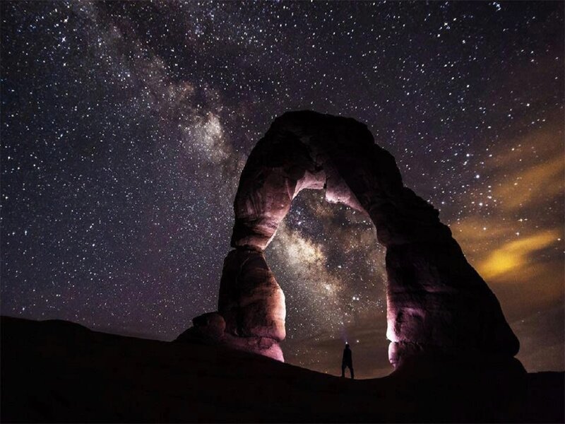 Delicate Arch at Night — Black