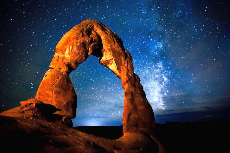 Delicate Arch at Night — Blue