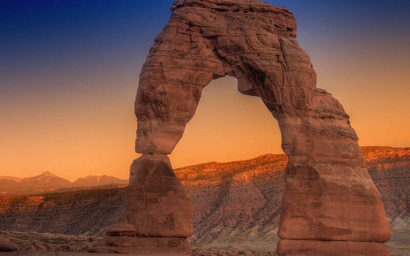 Delicate Arch at sunset