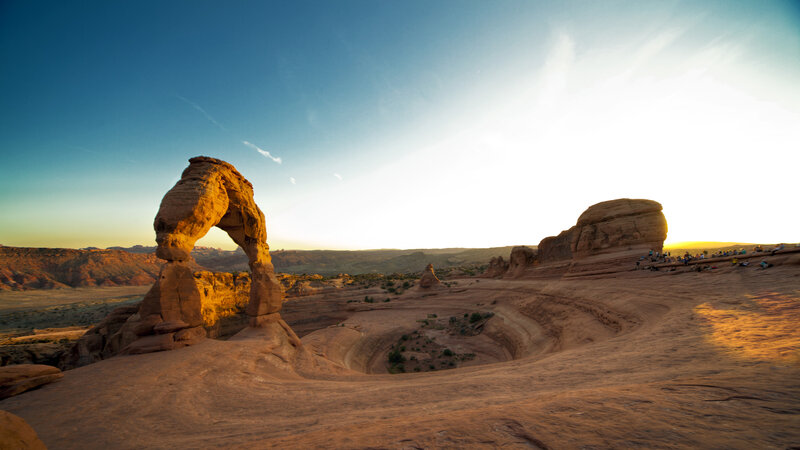 Delicate Arch at Sunset — Blue