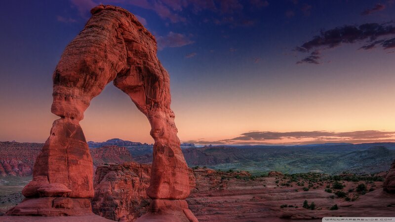 Delicate Arch at Sunset — Red
