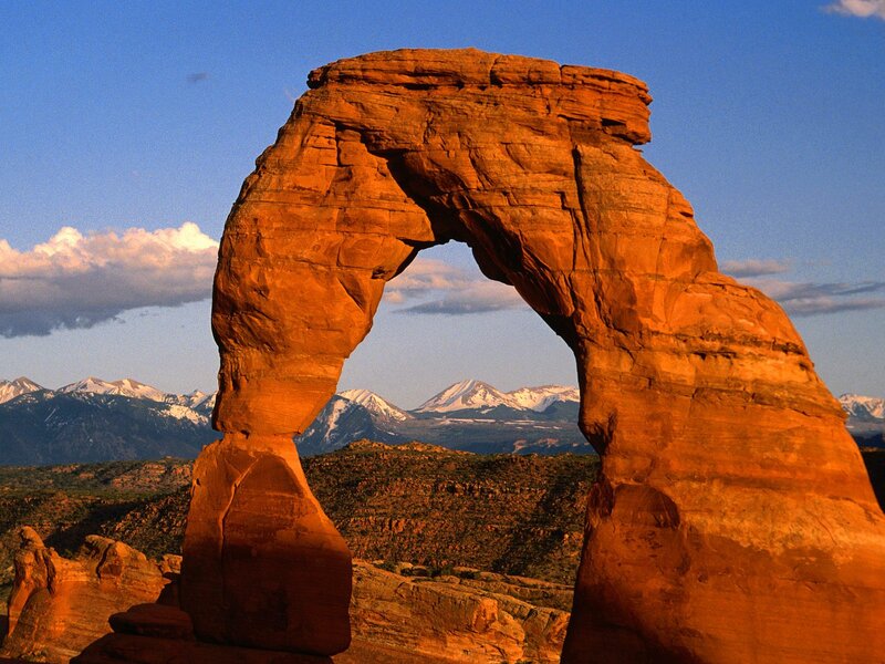 Delicate Arch Formation — Orange, Dramatic