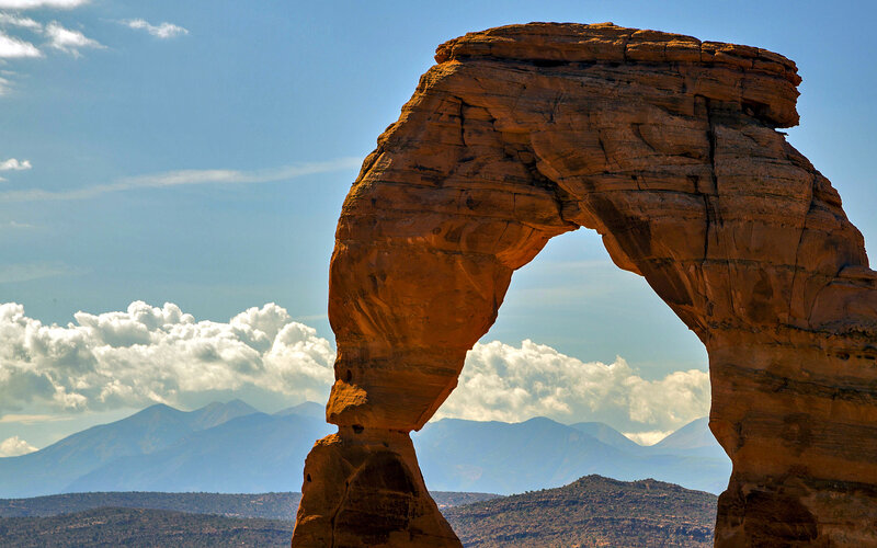 Delicate Arch Formation — Orange, Serene