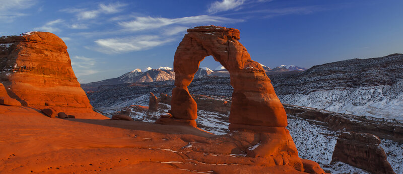 Delicate Arch in Winter — Red