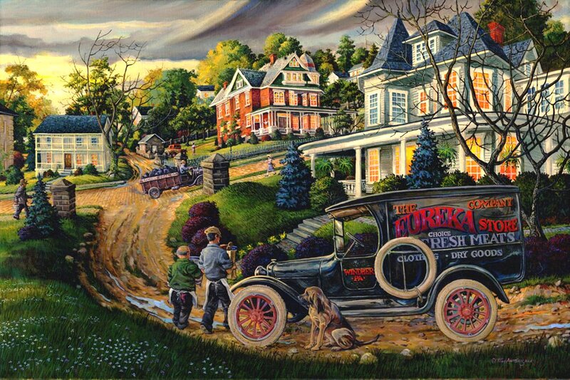 Delivery Truck on Dirt Road