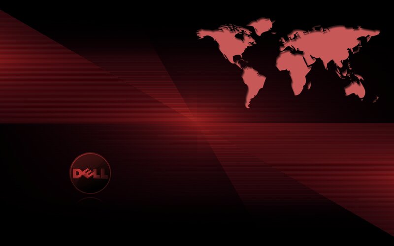 Dell Logo and World Map