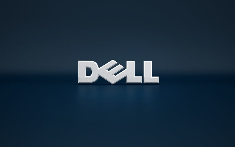 Dell Logo — Blue, Minimalist, 3d Render