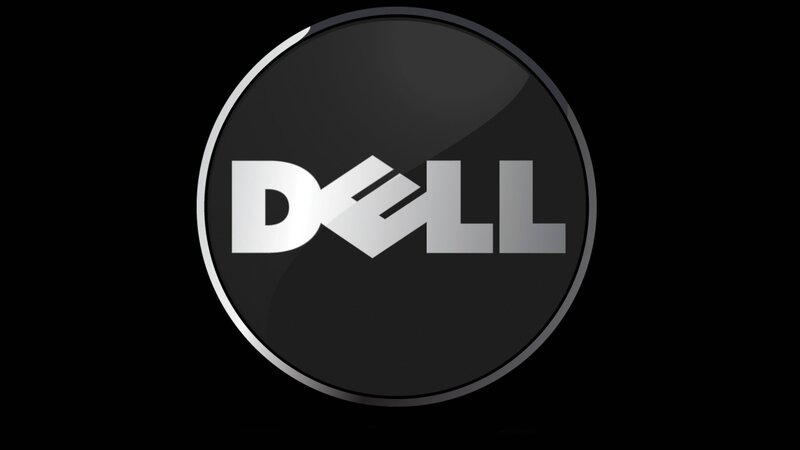 Dell Logo on Black — Minimalist