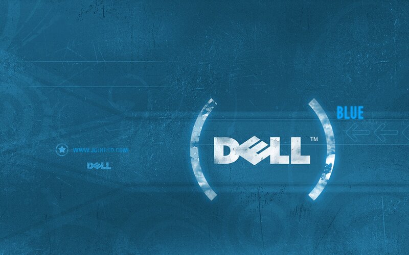 Dell Logo on Blue Background — Technological