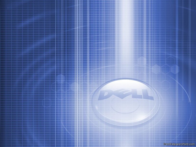 Dell Logo on Blue Background