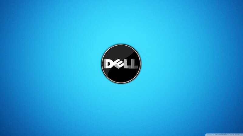 Dell Logo on Blue