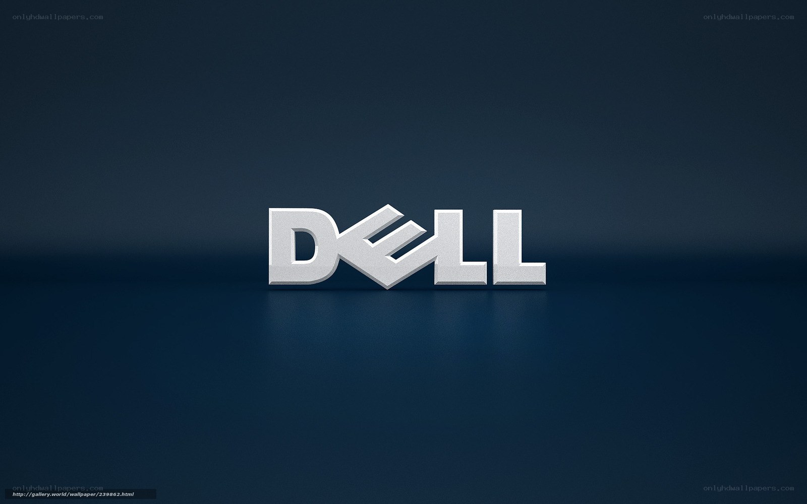 Dell logo on dark background