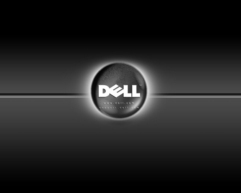 Dell logo on dark background