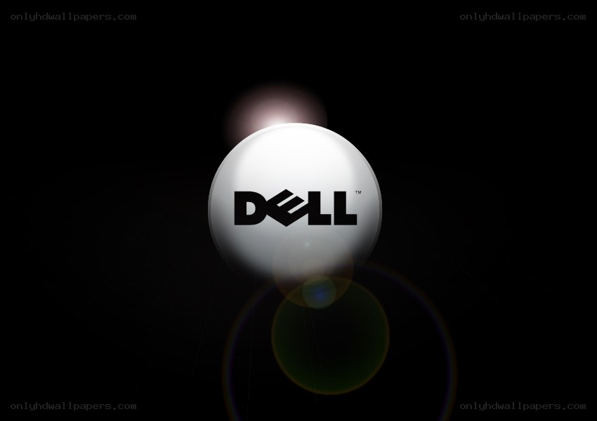 Dell logo on dark background