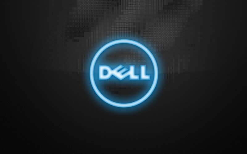 Dell Logo on Dark Background — Black