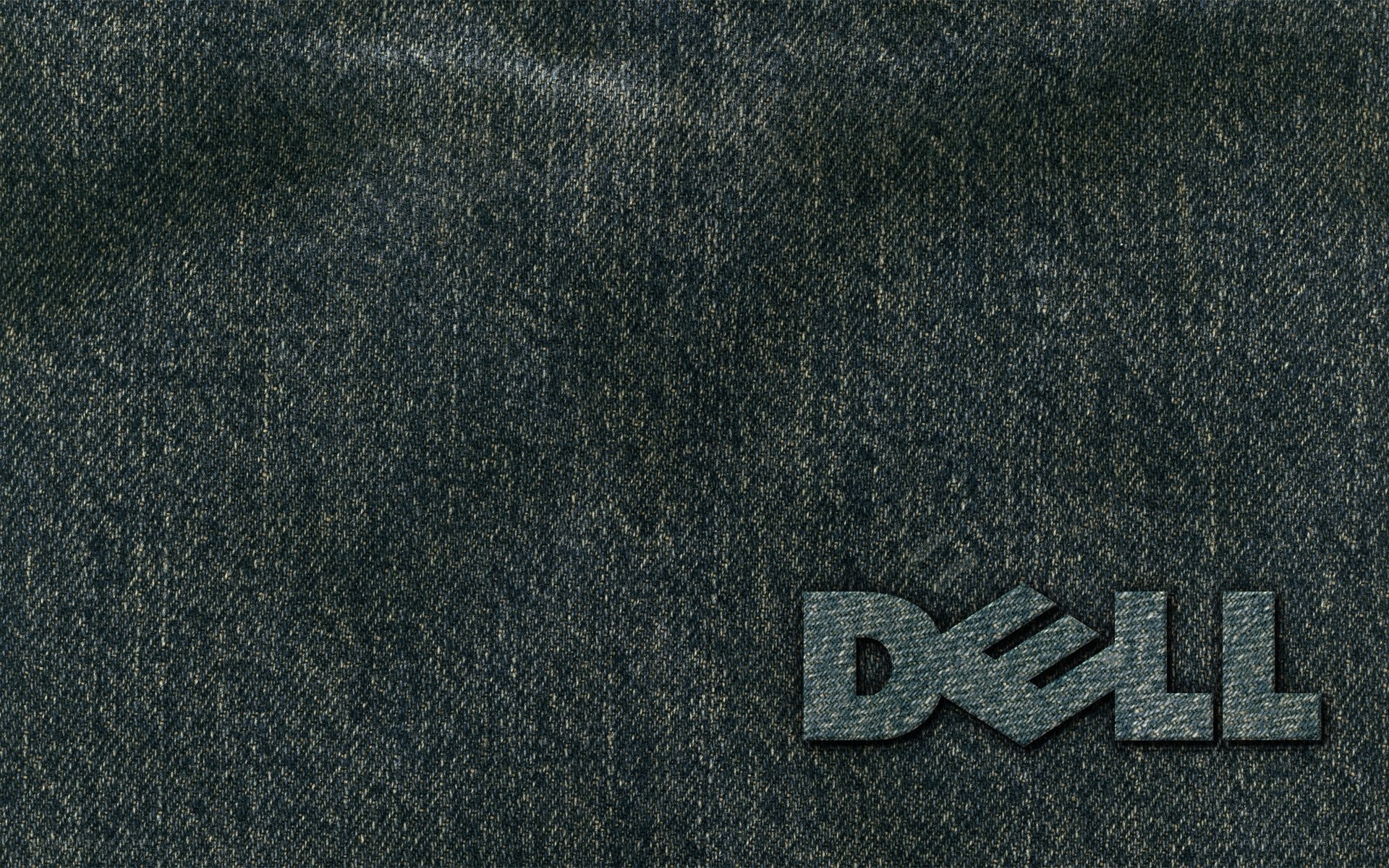 Dell logo on denim texture