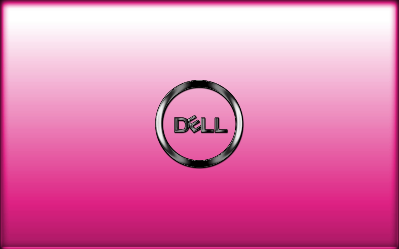 Dell logo on pink gradient