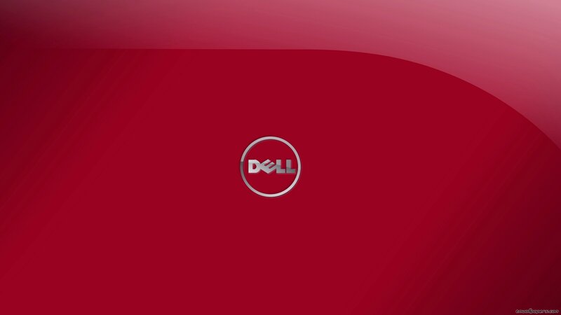 Dell Logo on Red Surface
