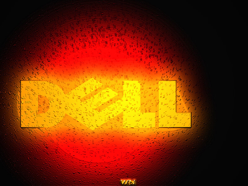 Dell logo on textured background