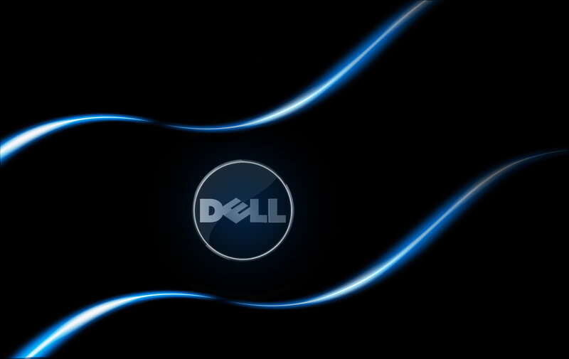 Dell Logo with Light Streaks