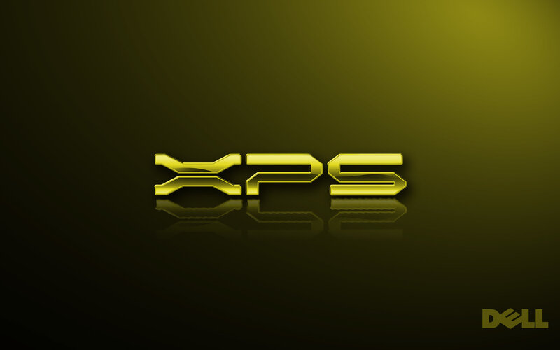 Dell XPS logo on dark background